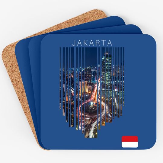 Jakarta Indonesia Flag Coaster