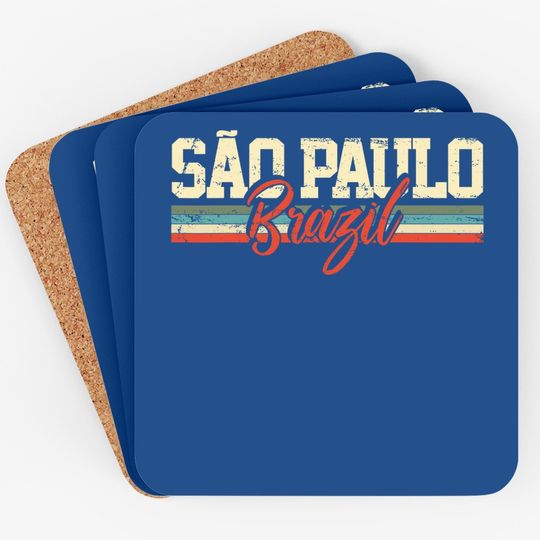 Sao Paulo Brazil Vintage Gift Coaster