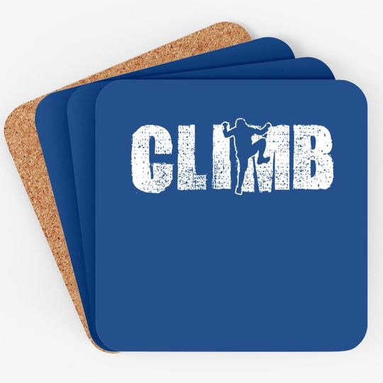 Climbing Vintage Climb Gift Bouldering Coaster