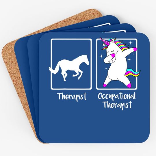 Dabbing Unicorn Occupational Therapist Coaster
