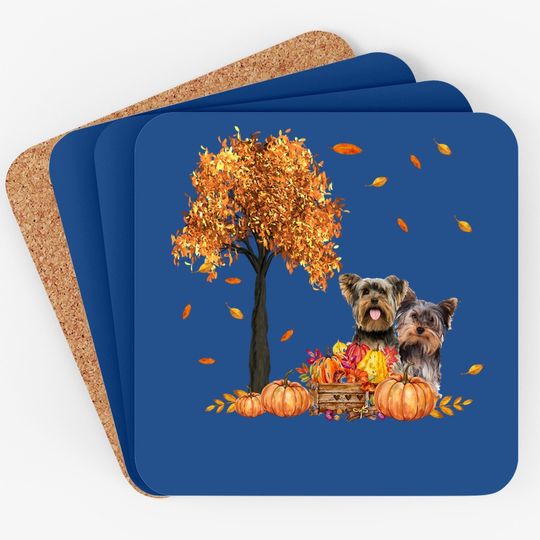 Autumn Leaf Fall Dog Lover Coaster