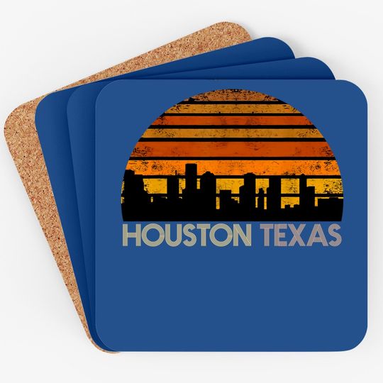 Houston Texas Vintage Coaster