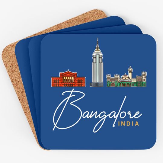 Bangalore India City Skyline Map Travel Coaster