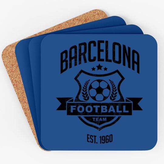 Grunge Spain Barcelona Gameday Sport Soccer Fan Gift Coaster