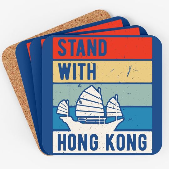 Stand With Hong Kong No China Extradition Protest Coaster