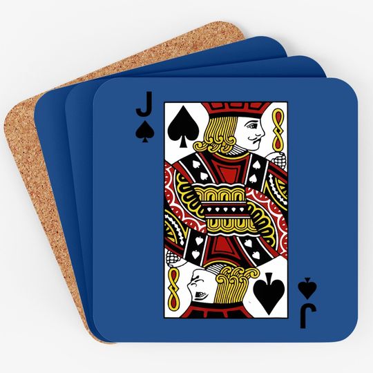 Jack Of Spades Blackjack Cards Poker 21 J Coaster