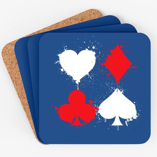Playing Cards Poker Heart Spade All In Club Coaster