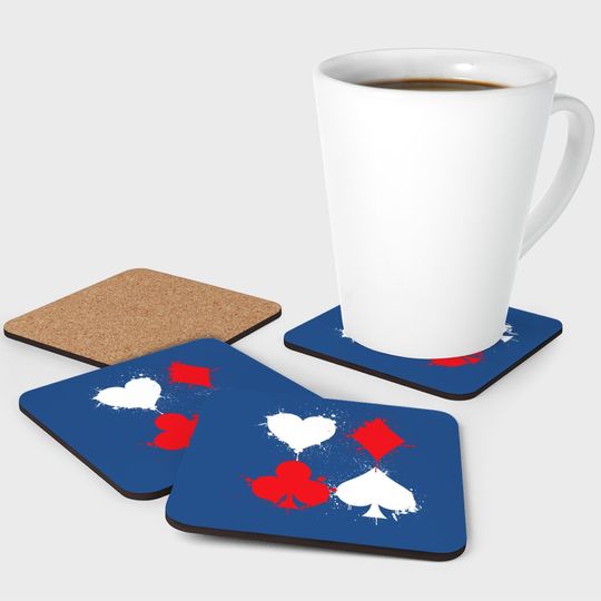 Playing Cards Poker Heart Spade All In Club Coaster