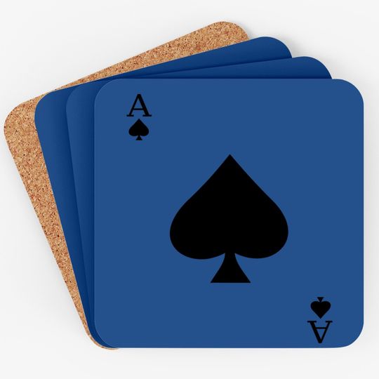 Ace Of Spades Deck Of Cards Halloween Costume Coaster