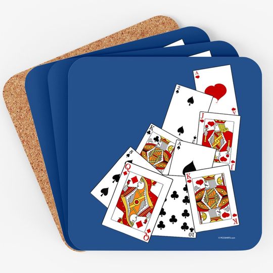 Poker Playing Card Coaster Ace King Queen Jack