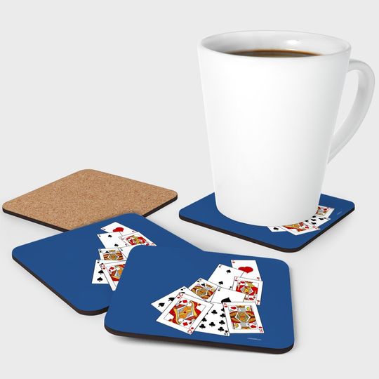 Poker Playing Card Coaster Ace King Queen Jack