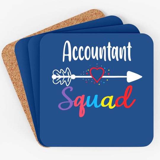 Accountant Squad Team Funny Back To School Teacher Supplies Coaster