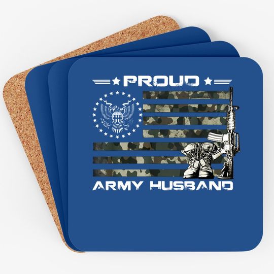 Proud Us Army Husband Coaster