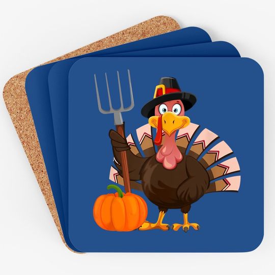 Thanksgiving Turkey Happy Thanksgiving Day Coaster