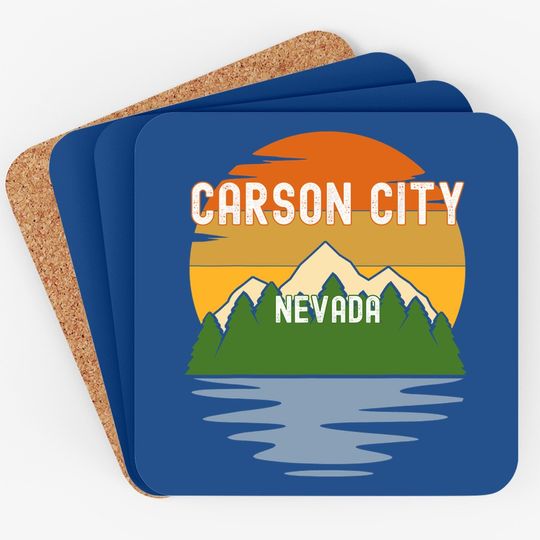 From Carson City Nevada Vintage Sunset Coaster