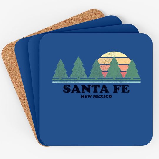 Santa Fe Nm Vintage Throwback Coaster Retro 70s Design Coaster