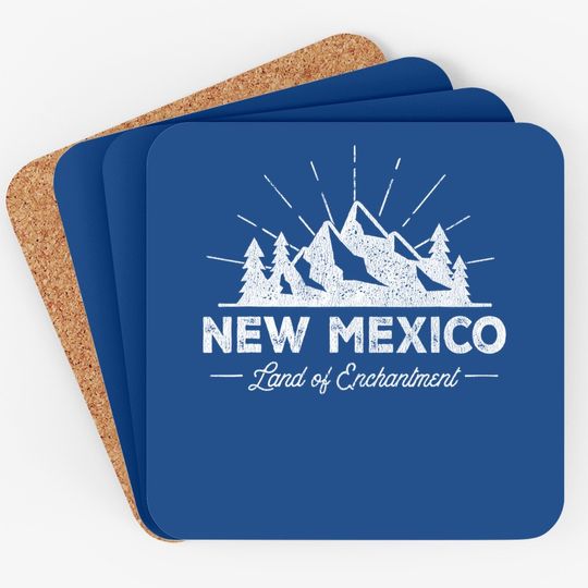 New Mexico Vintage Hiking Retro Coaster