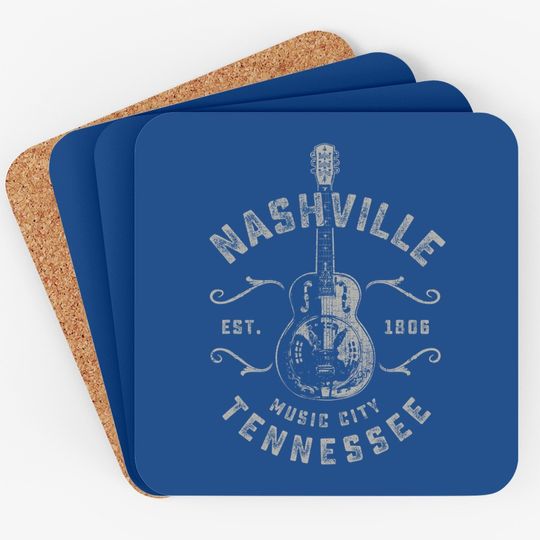 Nashville Music City Usa Vintage Coaster