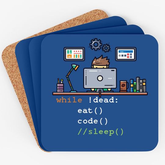Computer Science Python Programmer Eat Code Sleep Coaster