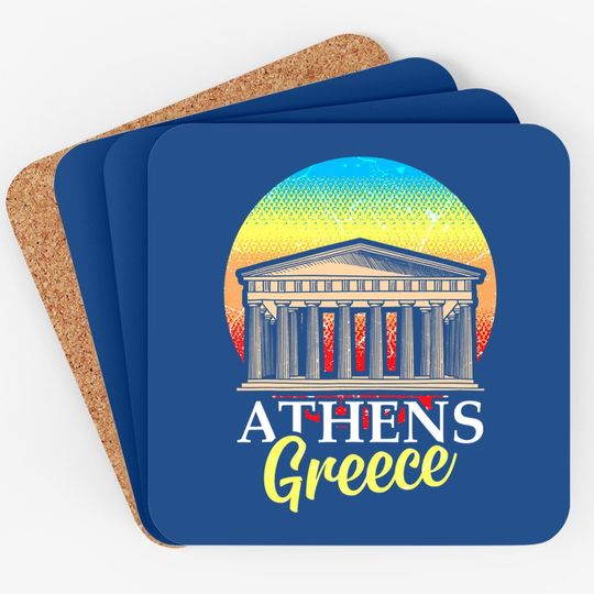 Athens Greece Greek City Acropolis Parthenon Coaster