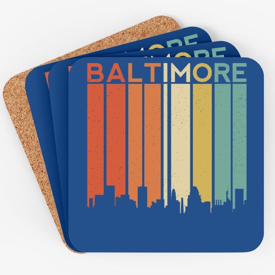 Baltimore Maryland Vintage Retro City Coaster