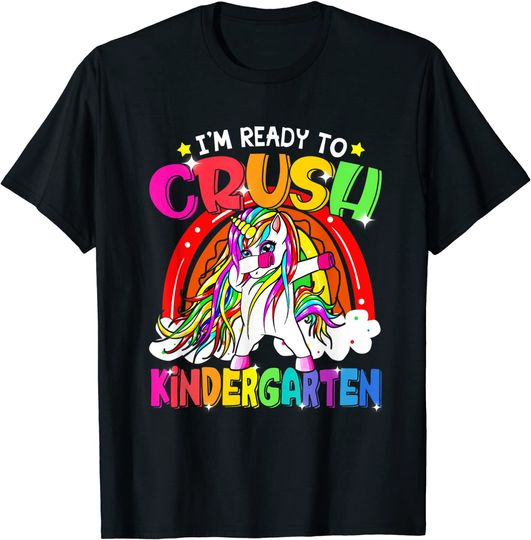 I'm Ready Crush Kindergarten Dabbing Unicorn Back To School T Shirt