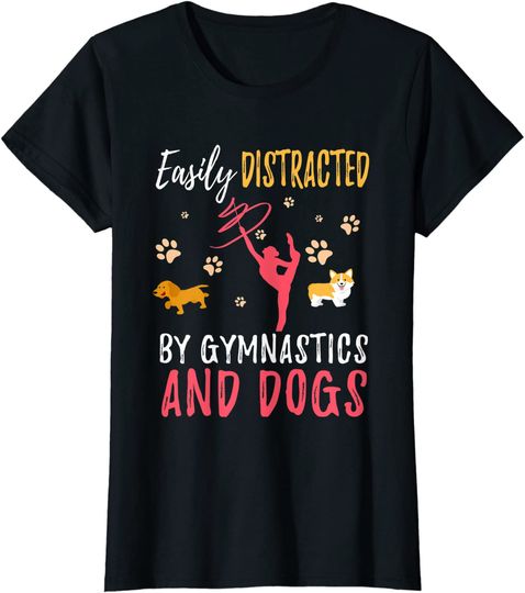 Gymnastics & Dogs Shirt Funny Gymnast Dog Lover T Shirt