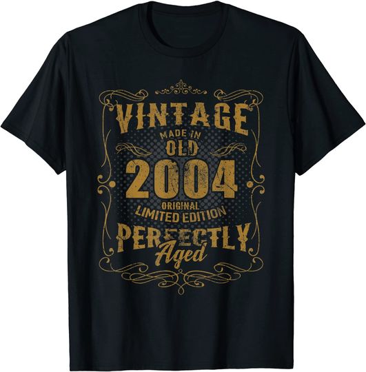 Vintage 2004 Perfectly Age Birthday Gift T-Shirt