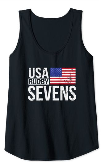 USA Rugby Sevens 7s Proud Fans Of American Team Tank Top