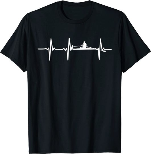 Rowing Heartbeat T-Shirt For Crew Rowers