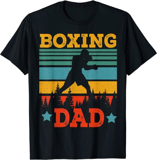 Vintage Retro Boxing Dad Happy Father's Day Boxing Lover T-Shirt