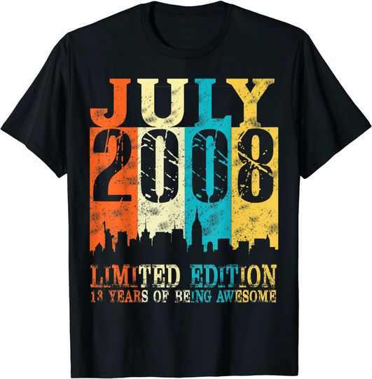 13 Limited edition made in July 2008 13th Birthday T-Shirt