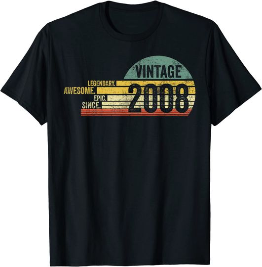 13 Year Old Legendary Vintage Awesome Birthday 2008 T-Shirt