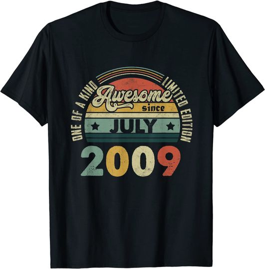 Vintage July 2009 12th Birthday Gift T-Shirt