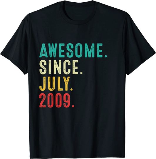 12 Years Old Vintage Awesome Since July 2009 T-Shirt