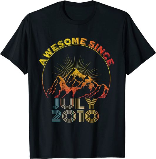 Awesome Since July 2010 11th Birthday Boy Girl T-Shirt