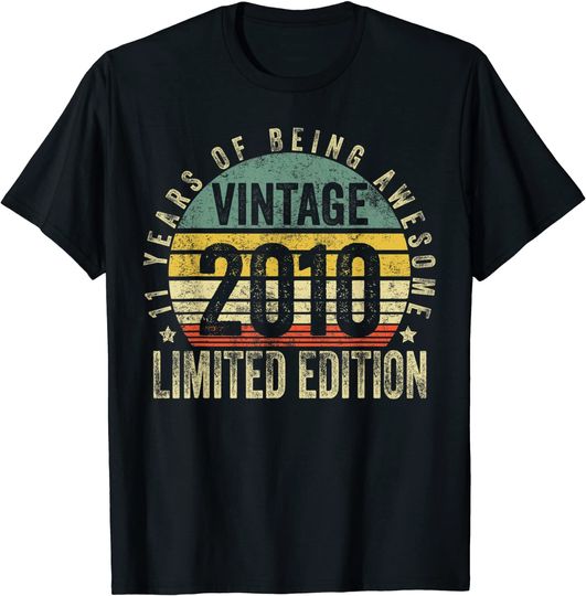 11 Year Old Gifts Vintage 2010 Limited Edition T-Shirt