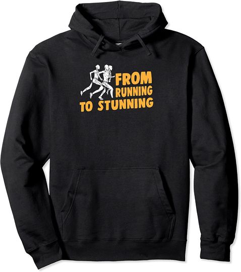 Vintage From Running To Stunning Fitness Runner Sprint Gift Pullover Hoodie