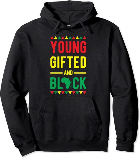 Young Gifted and Black Clothes Gift Afro American Boys Girls Pullover Hoodie