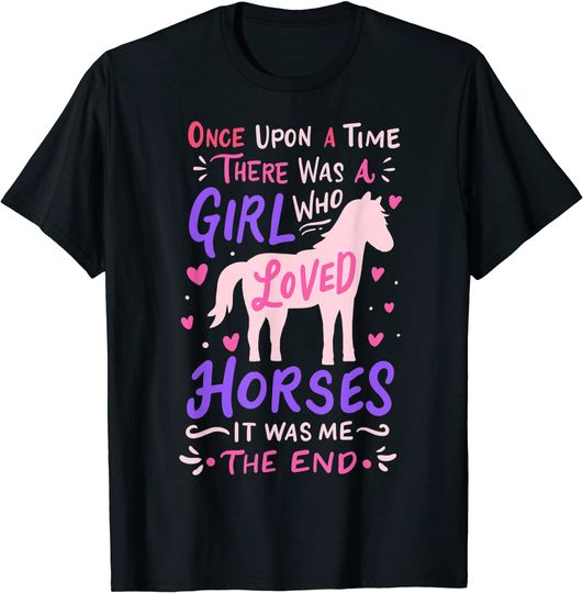Horse Girl Horses Show Jumping Equestrian Barrel Racing T-Shirt