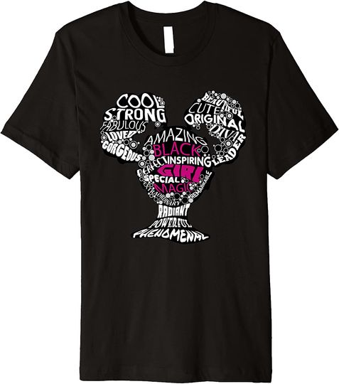 Black Girl Magic Word Montage T-shirt