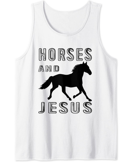 Horse Lover Christian Jesus God Equestrian Ladies Western Tank Top