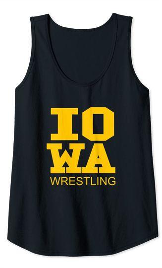 I Love Iowa Wrestling Freestyle Wrestler The Hawkeye State Tank Top