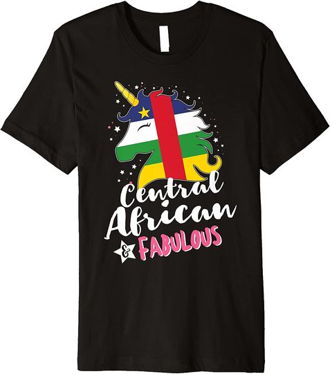 Central African Unicorn CAR Flag Premium T-Shirt