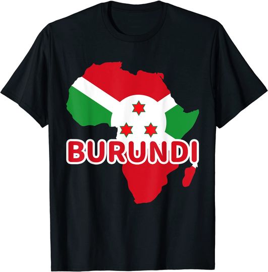 Burundi Flag Africa Map Raised Fist T Shirt