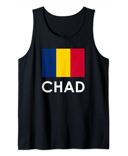 Chad Name and Flag gift Africa Country Tank Top