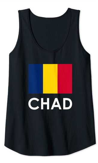 Chad Name and Flag gift Africa Country Tank Top