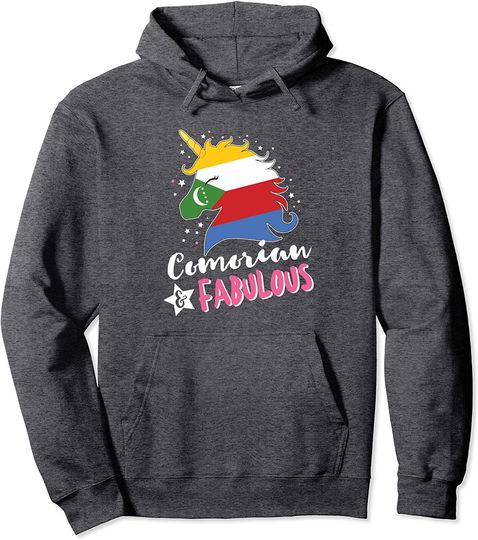 Comorian Unicorn Flag Pullover Hoodie