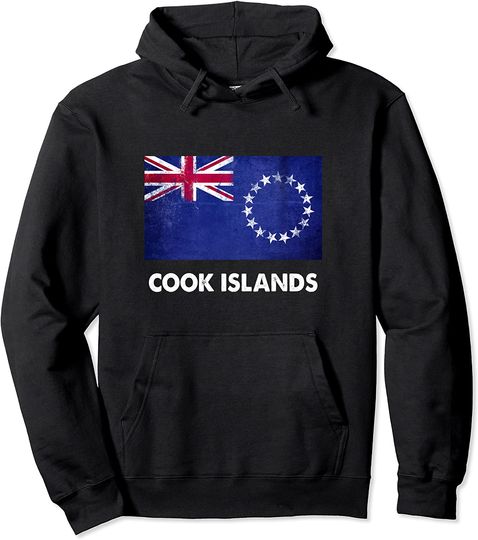 Cook Islands Flag Pullover Hoodie