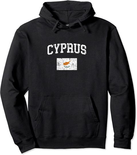 Retro Cyprus Flag Cypriot Pullover Hoodie